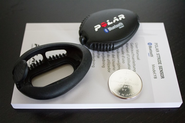 Polar Bluetooth Smart Footpod Unboxed Parts