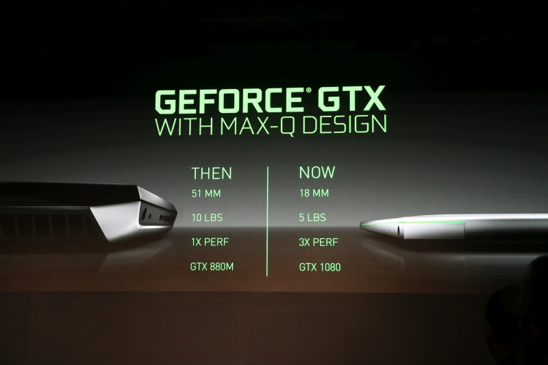 Here's NVIDIA highlighting the difference that Max-Q will bring to the table.