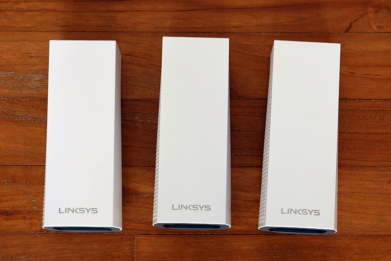 The Linksys Velop system is available as a single router or in twin or triple-pack bundles.