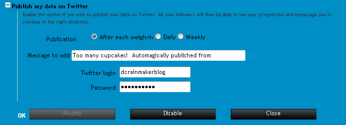 Detailed Configuration of Twitter Settings