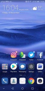 Huawei Mate 10 Pro app screen home