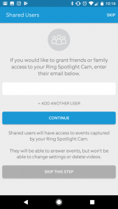 Ring Spotlight Cam Wired review shared users